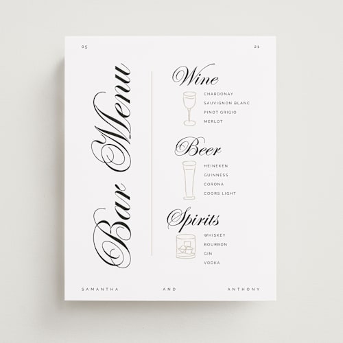 This is a cloud wedding signs with standard by Zani van Zyl called glam bar printing on doublethick in 8x10