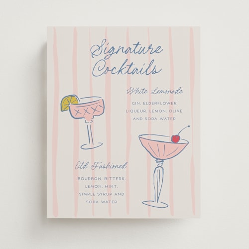 This is a ballet wedding signs with standard by Vera Lim called fun stripes printing on doublethick in 8x10