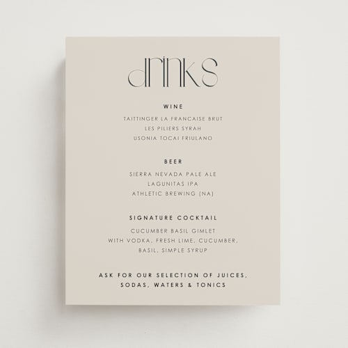 This is a noir wedding signs with standard by flvx studio called essentials printing on doublethick in 8x10