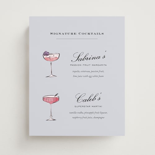 This is a baby blue wedding signs with standard by chocomocacino called papilonn printing on doublethick in 8x10