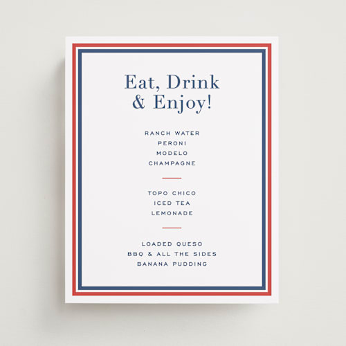 This is a navy graduation party decorations with standard by Megan Davis called study printing on doublethick in 8x10