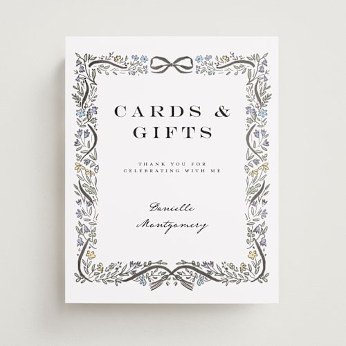 This is a ink graduation party decorations with standard by Petra Kern called floristica printing on doublethick in 8x10