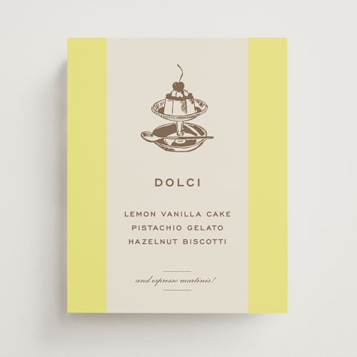 This is a limone wedding signs with standard by Megan Davis called campania printing on doublethick in 8x10