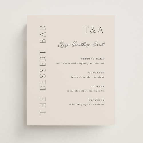 This is a linen wedding signs with standard by Vanessa Doyle called in love printing on doublethick in 8x10