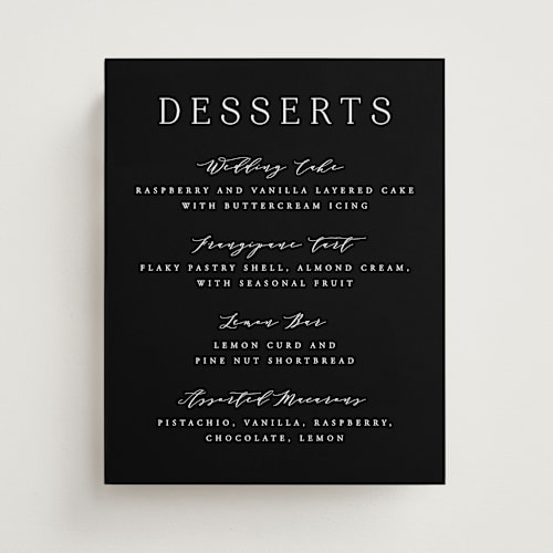 This is a lily wedding signs with standard by Hooray Creative called classy type printing on doublethick in 8x10