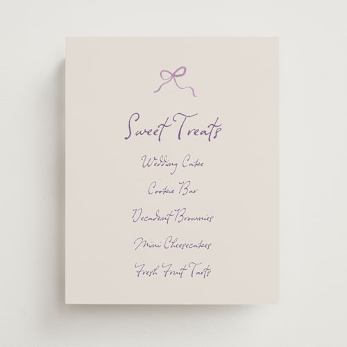 This is a hydrangea wedding signs with standard by Cass Loh called tablescape drawing printing on doublethick in 8x10