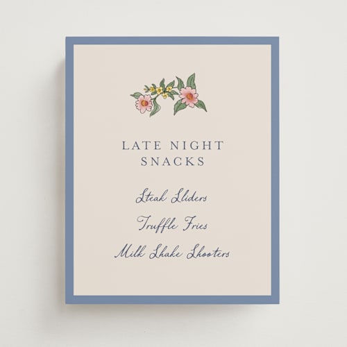 This is a cornflower wedding signs with standard by Chris Griffith called a wedding in low country printing on doublethick in 8x10