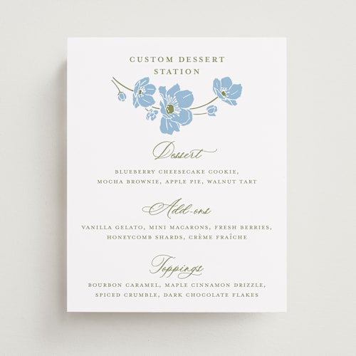 This is a azure wedding signs with standard by letterfix called anemones printing on doublethick in 8x10