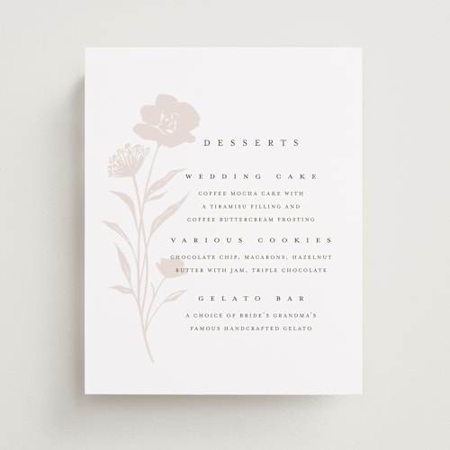 This is a coffee wedding signs with standard by chocomocacino called shiruko printing on doublethick in 8x10