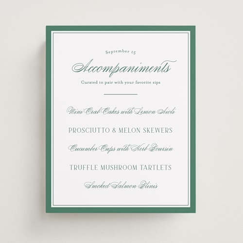This is a emerald wedding signs with standard by letterfix called fresh classic printing on doublethick in 8x10