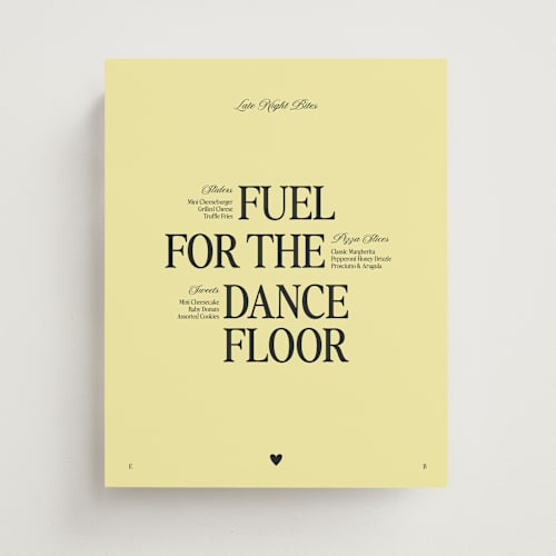 This is a butter wedding signs with standard by Helena Vitto called the eternal printing on doublethick in 8x10