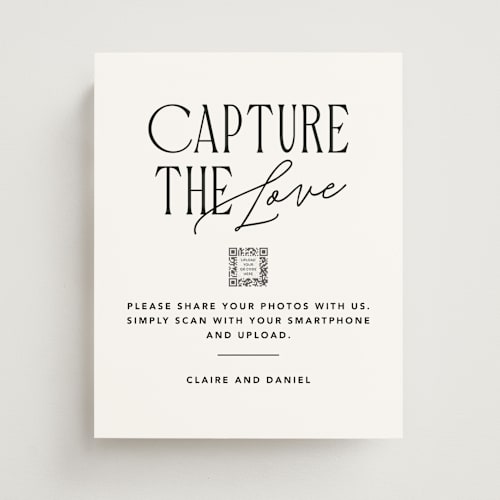 This is a cloud wedding signs with standard by Creo Study called capture printing on doublethick in 8x10