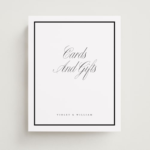 This is a noir wedding signs with standard by mo kelley called the day printing on doublethick in 8x10