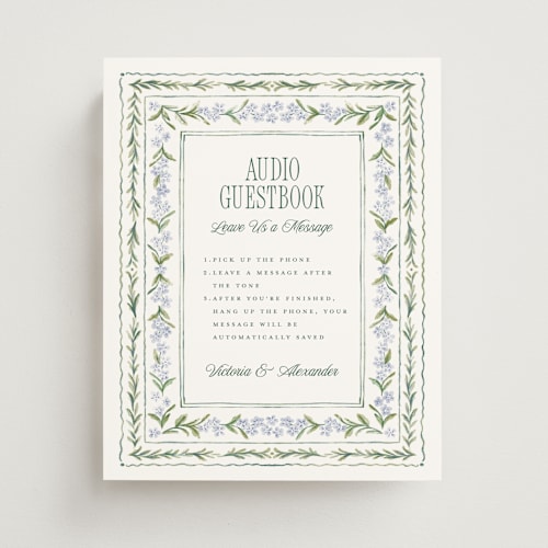 This is a wisteria wedding signs with standard by Jenna Holcomb called vintage sketched printing on doublethick in 8x10