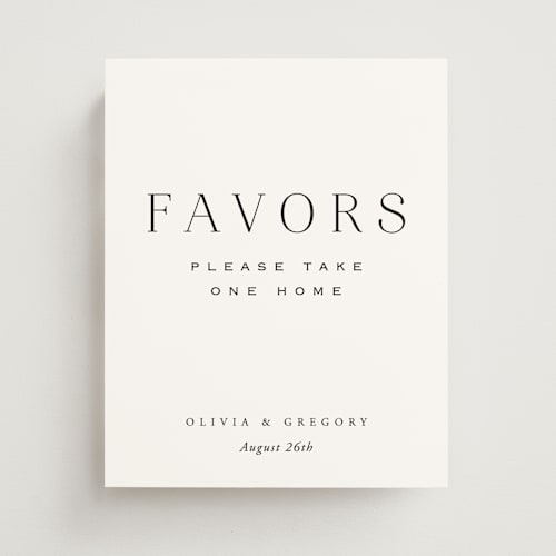 This is a lily wedding signs with standard by Hooray Creative called classy type printing on doublethick in 8x10