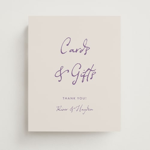 This is a hydrangea wedding signs with standard by Cass Loh called tablescape drawing printing on doublethick in 8x10