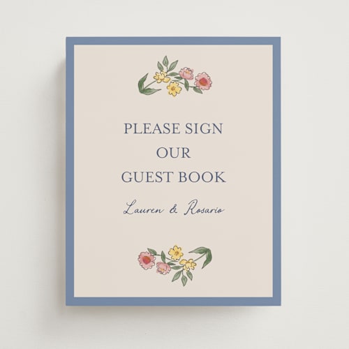 This is a cornflower wedding signs with standard by Chris Griffith called a wedding in low country printing on doublethick in 8x10