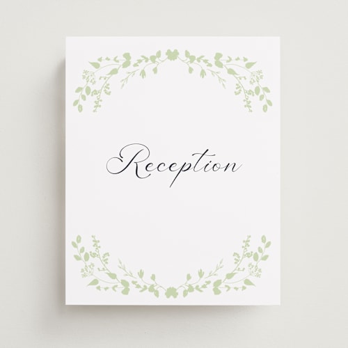 This is a spring wedding signs with standard by Susan Moyal called flower garden printing on doublethick in 8x10