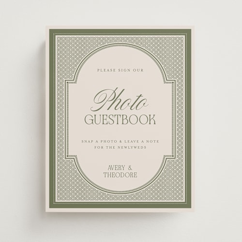 This is a moss wedding signs with standard by Kelly Watkins called literary printing on doublethick in 8x10