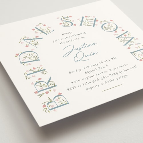 This is a orchid bridal shower invitations with standard by letterfix called mai tai printing on signature in standard