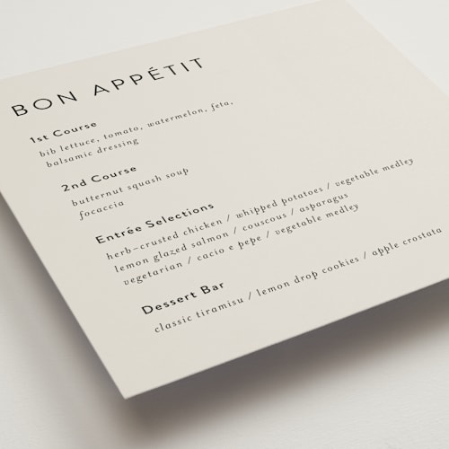 This is a ash menu cards with standard by Kelly Williams called first look printing on signature in standard