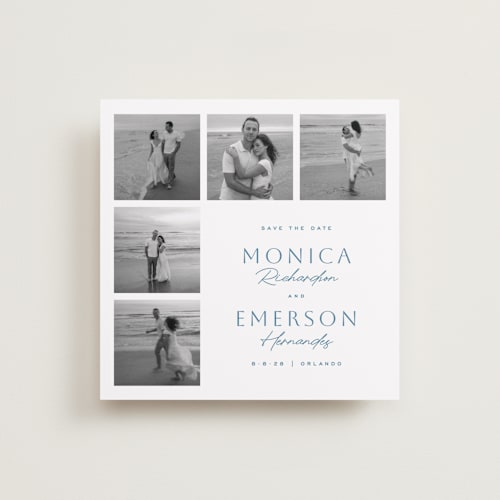 This is a quiet morning save the date with standard by Yuliya Evseeva called ever after begins printing on recycled smooth signature in square