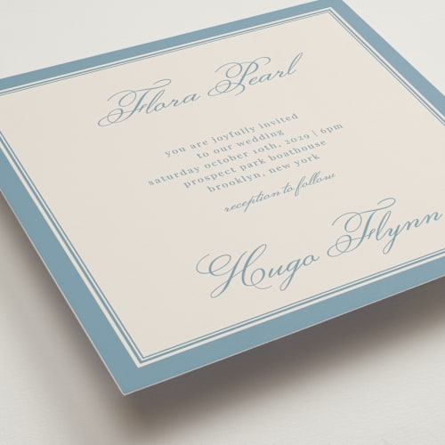This is a provincial wedding invitations with standard by Kelly Watkins called emerson printing on signature in standard
