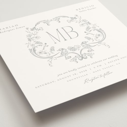 This is a mist wedding invitations with standard by Sherley Ferreira called eternal grace printing on signature in standard