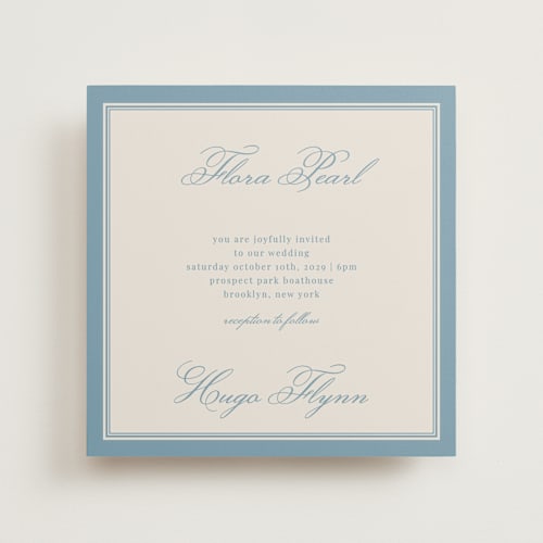 This is a provincial wedding invitations with standard by Kelly Watkins called emerson printing on signature in standard