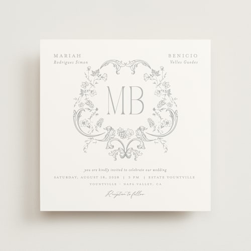 This is a mist wedding invitations with standard by Sherley Ferreira called eternal grace printing on signature in standard