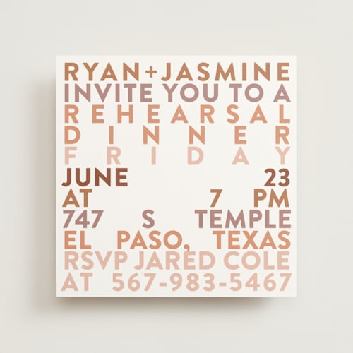 Rainbow Rehearsal Dinner Invitations