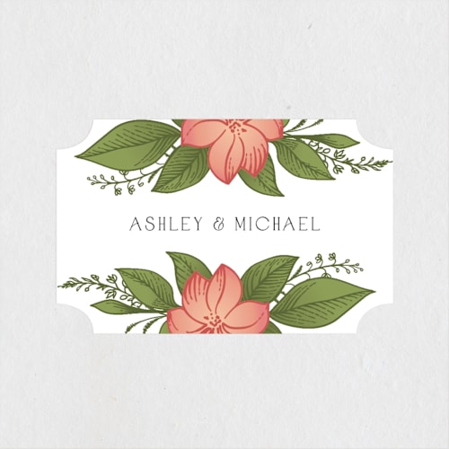 This is a vanilla wedding favor labels with standard by GeekInk Design called vintage print printing on uncoated sticker paper in sticker