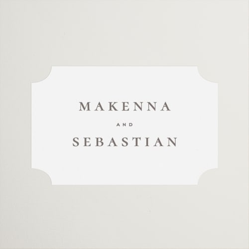 This is a chantilly wedding favor labels with standard by Wildfield Paper Co called hampton printing on uncoated sticker paper in sticker