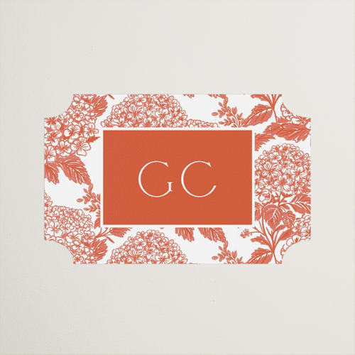 This is a sunset wedding favor labels with standard by Jenna Holcomb called coastal toile printing on uncoated sticker paper in sticker