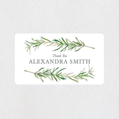 This is a fern custom stickers with standard by Erin Deegan called simple sprigs printing on uncoated sticker paper in sticker