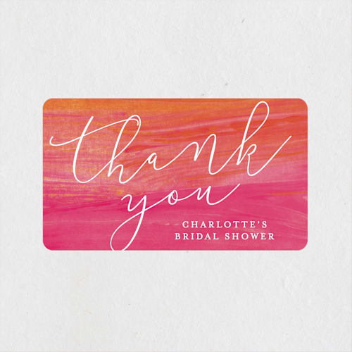 This is a blushing bride custom stickers with standard by Laura Moyer called rose soiree printing on uncoated sticker paper in sticker