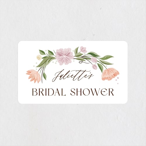 This is a petal custom stickers with standard by Paper Sun Studio called flower shower surround printing on uncoated sticker paper in sticker