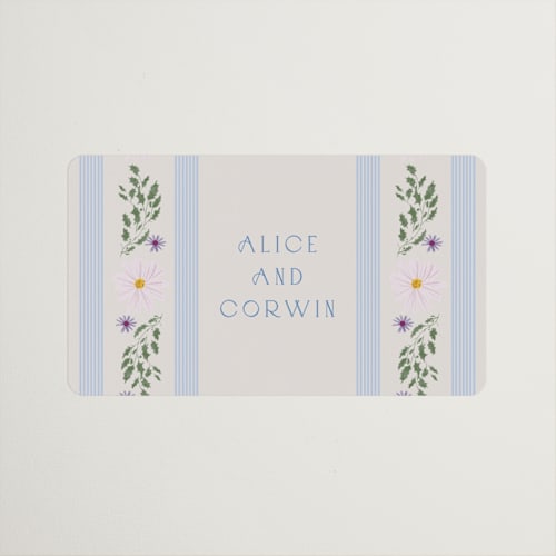 This is a bluebell custom stickers with standard by Baumbirdy called floral stripe printing on uncoated sticker paper in sticker