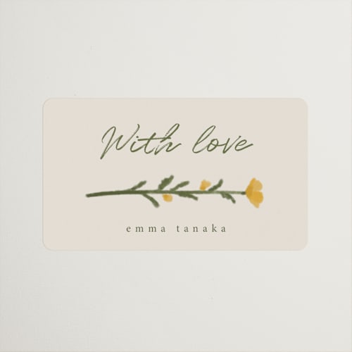 This is a cream custom stickers with standard by Adelyn T. called pencil bouquet printing on uncoated sticker paper in sticker