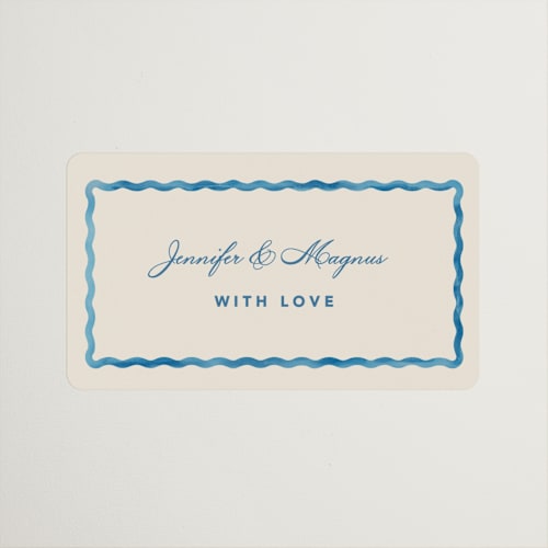 This is a almalfi custom stickers with standard by Creo Study called formal scallop printing on uncoated sticker paper in sticker