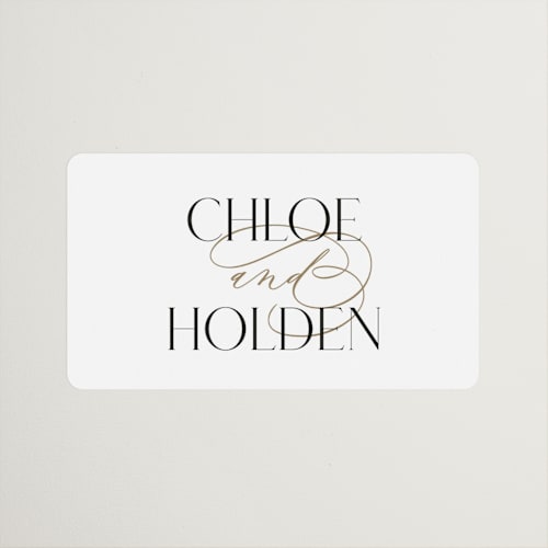 This is a sugar wedding favor labels with standard by Jessica Williams called idyllic printing on uncoated sticker paper in sticker