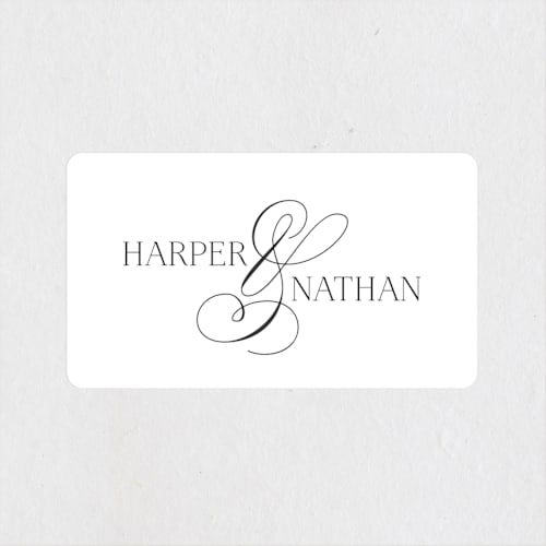 This is a sugar wedding favor labels with standard by Jessica Williams called fantasia printing on uncoated sticker paper in sticker