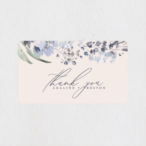 This is a sky wedding favor labels with standard by Grace Kreinbrink called wildflower wreath printing on uncoated sticker paper in sticker