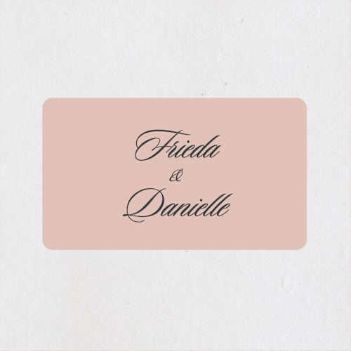 This is a flamingo wedding favor labels with standard by FRANI called modern squares printing on uncoated sticker paper in sticker