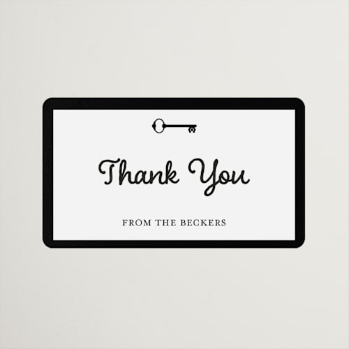 This is a ivory wedding favor labels with standard by Studio Suku called hotel printing on uncoated sticker paper in sticker