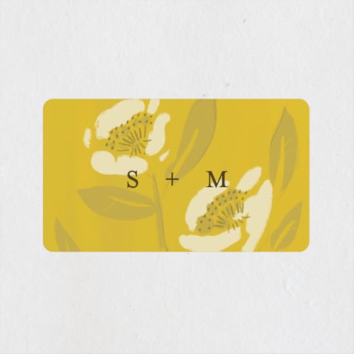 This is a sunshine wedding favor labels with standard by Ani Somi called sophia printing on uncoated sticker paper in sticker
