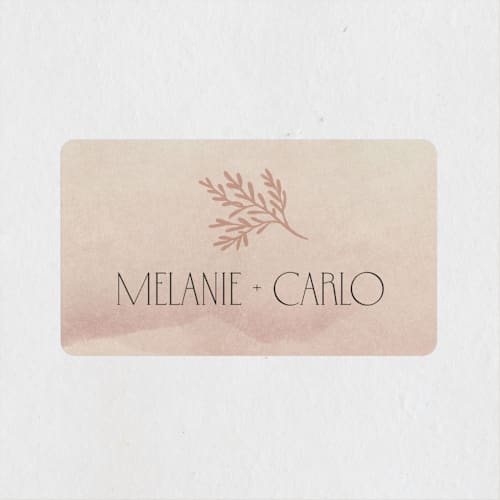 This is a sand wedding favor labels with standard by Maja Cunningham called desert dream printing on uncoated sticker paper in sticker
