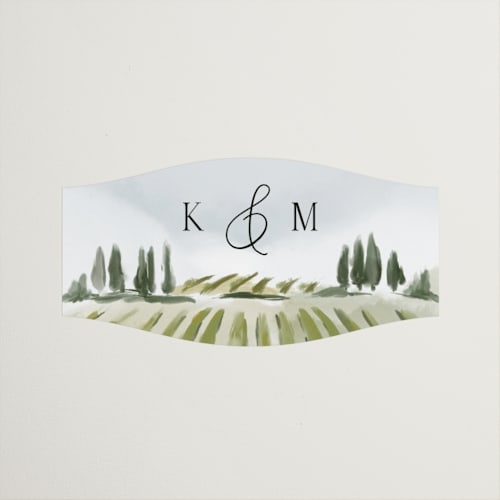 This is a sky wedding favor labels with standard by Rebecca Durflinger called estate printing on uncoated sticker paper in sticker