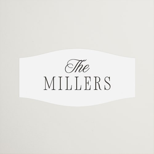 This is a pearl wedding favor labels with standard by Nicole Walsh called side stripe printing on uncoated sticker paper in sticker