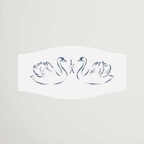 This is a lakes wedding favor labels with standard by Sarah Knight called swan song printing on uncoated sticker paper in sticker